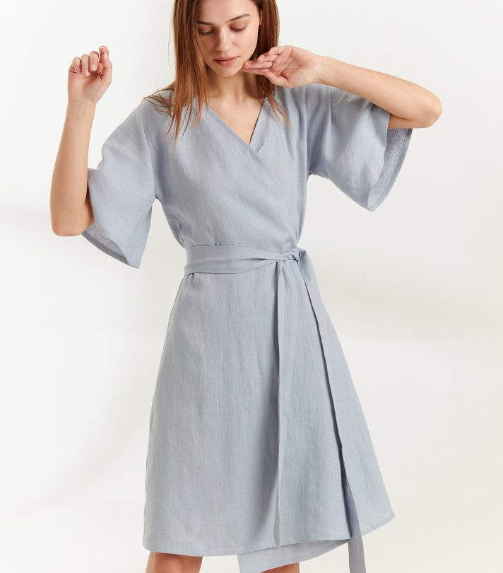 MARY Linen Wrap Dress