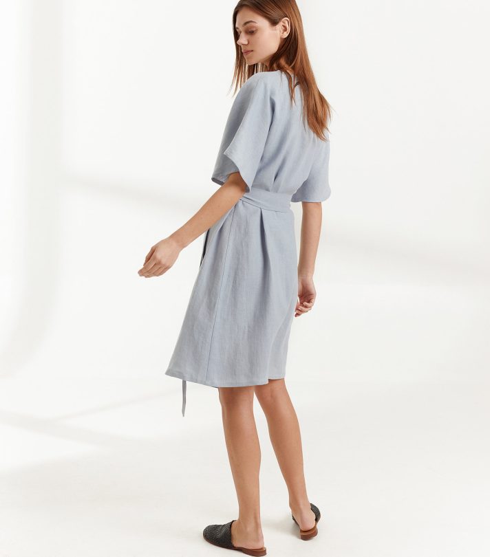 MARY Linen Wrap Dress