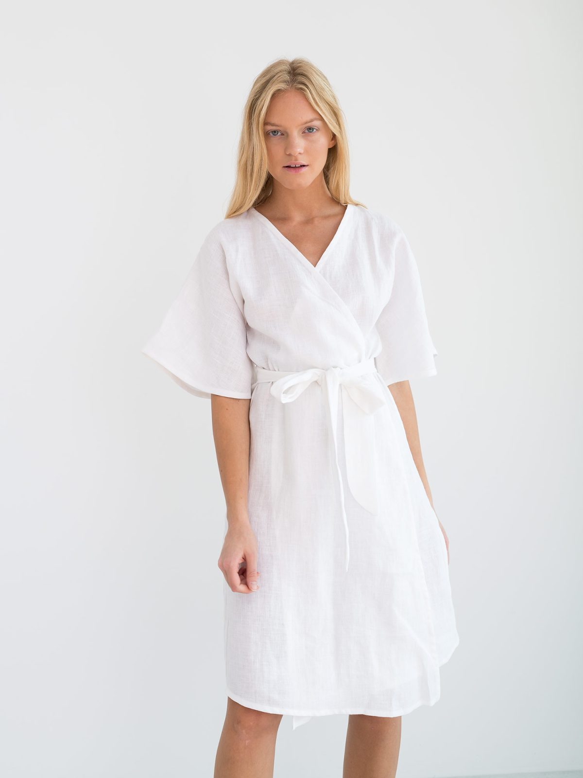 MARY Linen Wrap Dress