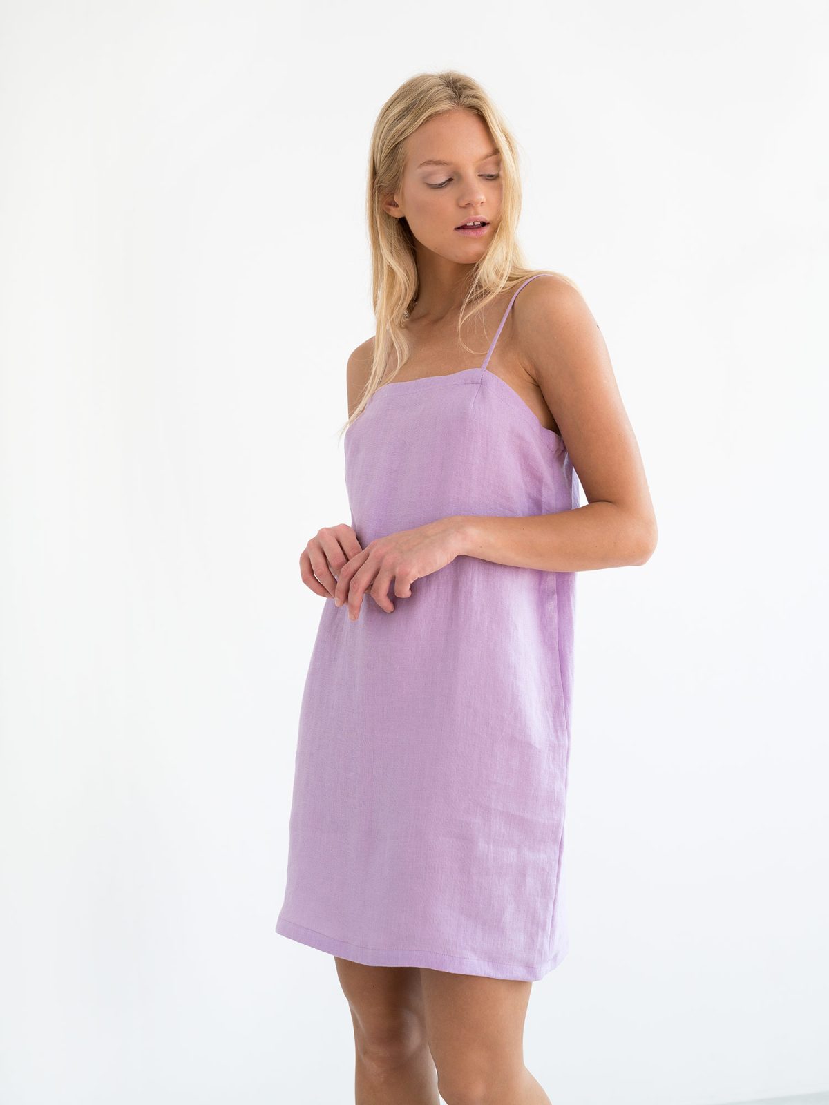 VIOLET Linen Slip Dress