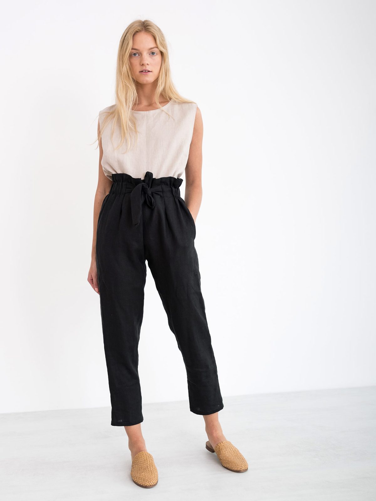 NOAH High Waisted Linen Pants