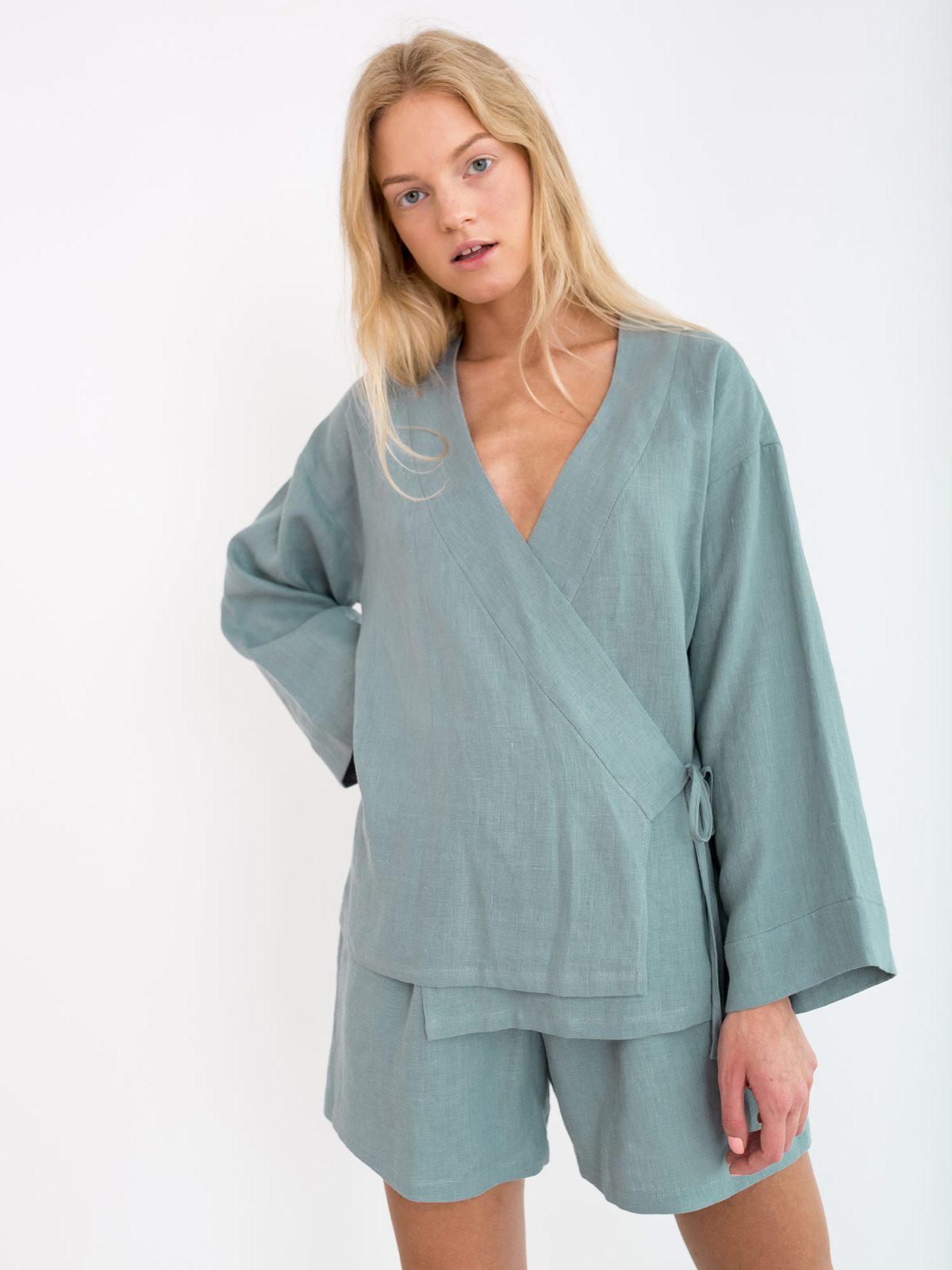 DELILAH Linen Kimono Jacket