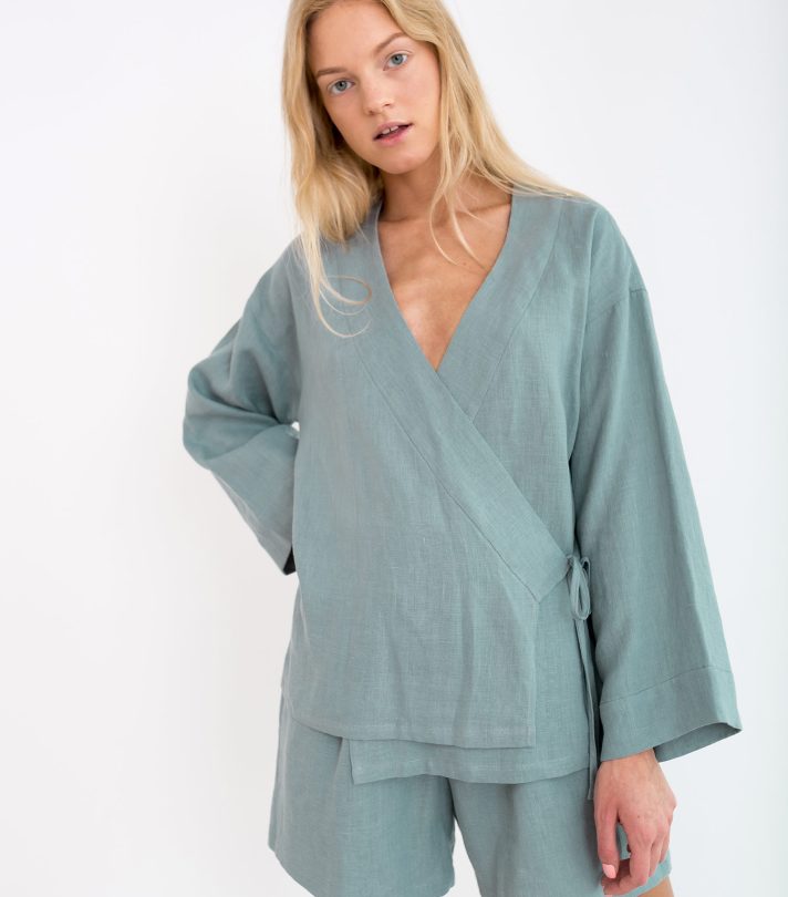 DELILAH Linen Kimono Jacket