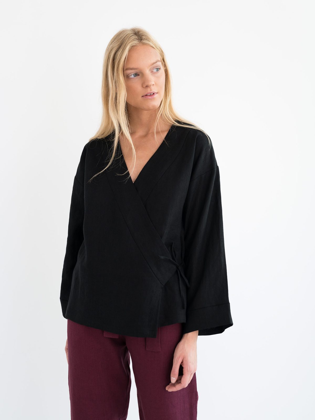 DELILAH Linen Kimono Jacket